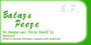 balazs pecze business card